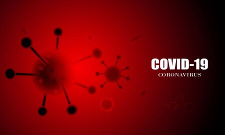 Vector of Coronavirus 2019-nCoV and Virus background .COVID-19 Corona virus outbreaking and Pandemic medical health risk concept.Vector illustrationのイラスト素材
