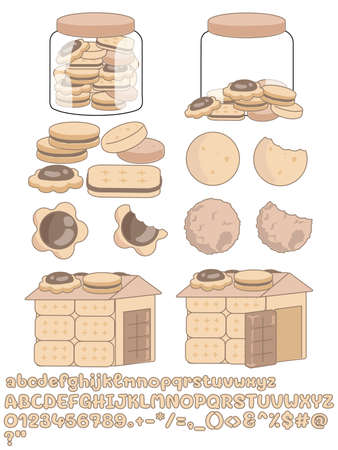 cookie vector screen background logo.のイラスト素材