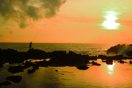 It is scenery of the Jejudo Daejeong-eup coast.の写真素材