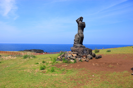 It is the landscape of Marado, the end of the Republic of Korea.のeditorial素材