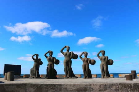It is a marine statue on Jeju coast.のeditorial素材