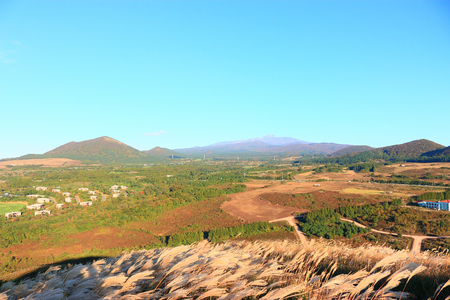 It is a beautiful rural scenery of Jeju.のeditorial素材