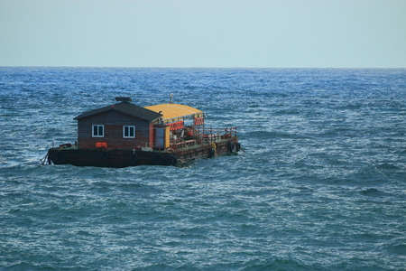 It's a house on the sea.のeditorial素材