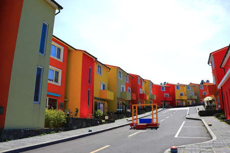 beautiful spring landscape in the rural villages of Jeju.のeditorial素材