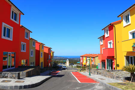 beautiful spring landscape in the rural villages of Jeju.のeditorial素材