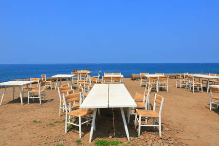 It is a beautiful scenery of Handam Coastal Promenade in Jeju Island.の写真素材