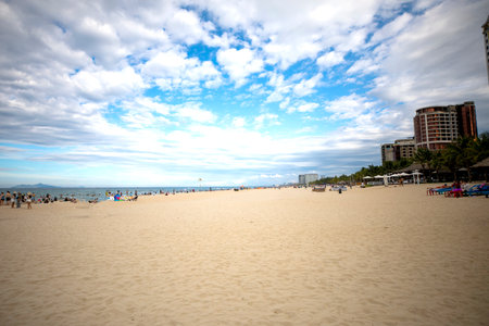 View of the beach in Pattaya, Chonburi, Thailandの写真素材