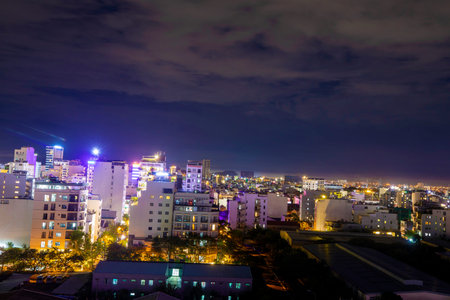 Night view of the city of Nakhon Ratchasima, Thailand