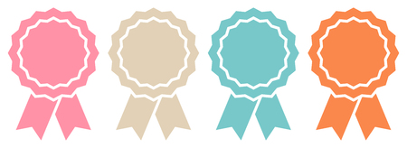 Set Of Four Awards Badges Retro Graphicのイラスト素材