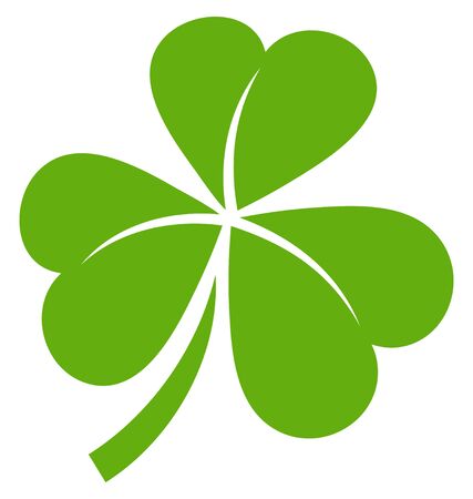 Single Isolated Graphic Shamrock Three Leaves Greenのイラスト素材