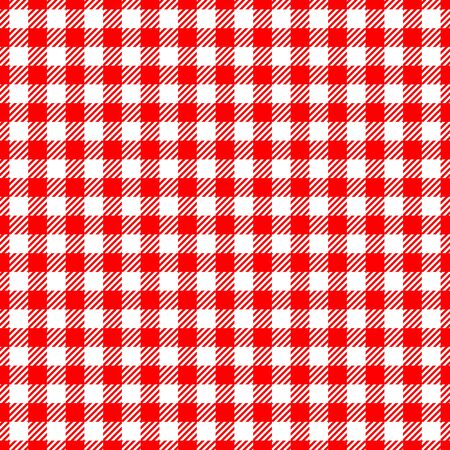 Seamless Pattern Little Check Red And Whiteのイラスト素材