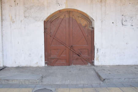 The gate in the old building, the classic old buildingの写真素材
