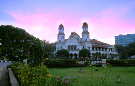 Semarang, Indonesia - 22 November 2020: Lawang Sewu, Colonial heritage buildings in semarang, Historical buildings in semarangのeditorial素材