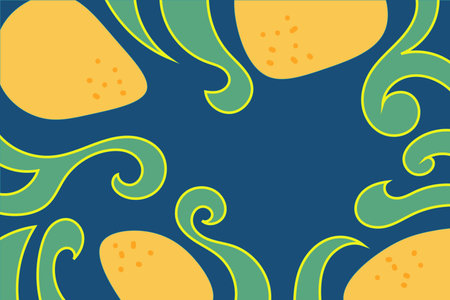 Abstract background with liquid blob and wavy pattern