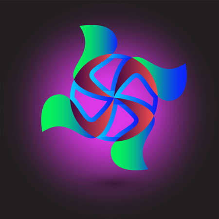 mandala shaped symbols. circle abstract shapes.のイラスト素材