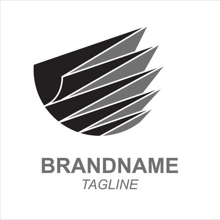 futuristic logo branding company vector iconのイラスト素材