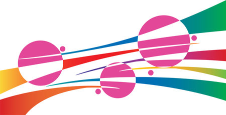 ethnic abstract background with pastel colors and curly and twisty brush strokesのイラスト素材