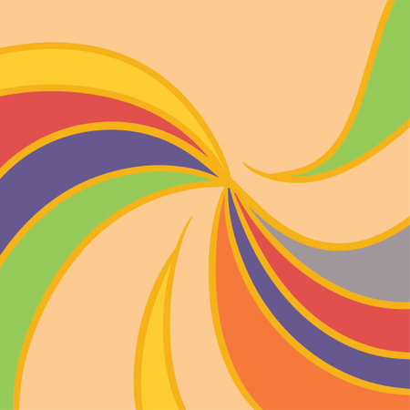 ethnic abstract background with pastel colors and curly and twisty brush strokes