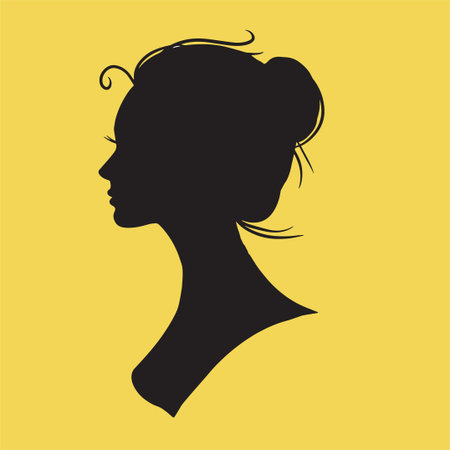 beautiful woman silhouette for hair beauty and spa logo