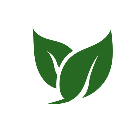 Nature green leaf logo illustration vector icon on white background