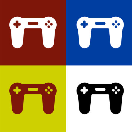 Game controller Ps stick logo icon vector illustration logo Isolated template. Joystick symbols icon vector illustration logo Isolated template for any purpose.のイラスト素材