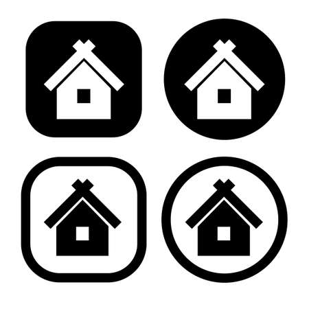 House logo icon vector illustration logo template isolated. lodge or home symbols icon vector illustration logo Isolated template for any purpose.のイラスト素材