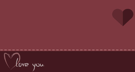 Beautiful burgundy background with the inscription I love you. Valentines Day greeting card. A copy of the space.の写真素材