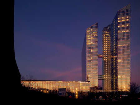 Dubai city center skyline, United Arab Emiratesのeditorial素材