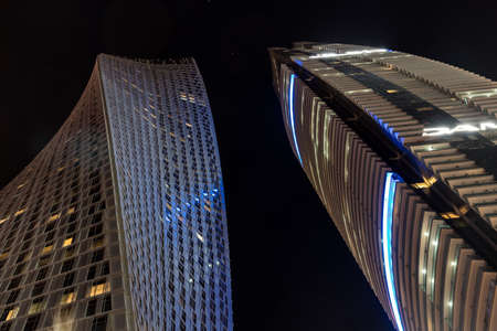 Dubai city center skyline, United Arab Emiratesのeditorial素材