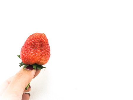 Strawberry on white backgroundの素材