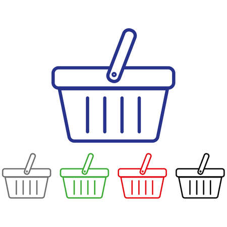 Shopping basket sign. Shopping basket icon.のイラスト素材