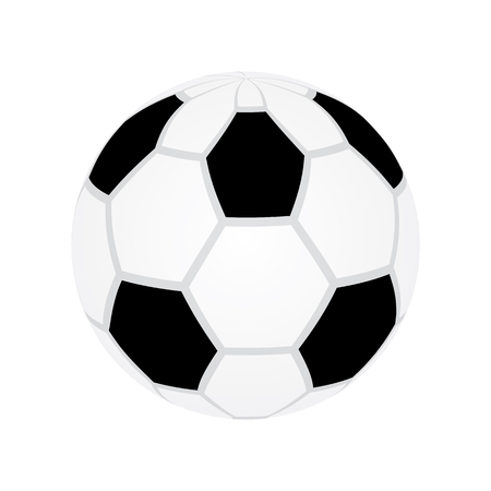 Soccer ball vector eps10. Football game soccer ball on white backgroundのイラスト素材