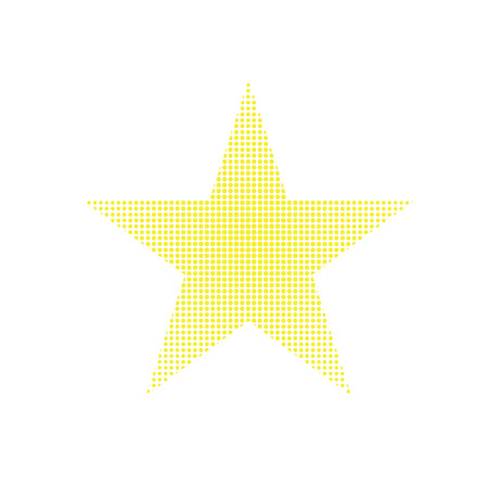 Pixel star vector eps10. Yellow pixel rating star.のイラスト素材