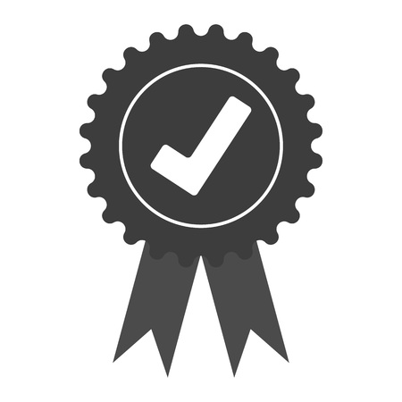 grey color Approved check mark medal icon vector eps10. Approved check sign.のイラスト素材