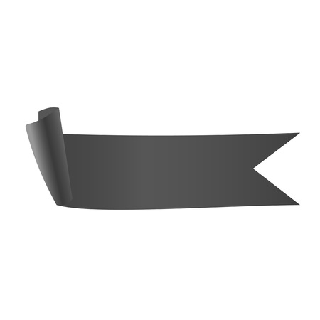 Grey ribbon vector . ribbon grey metal gradient.のイラスト素材