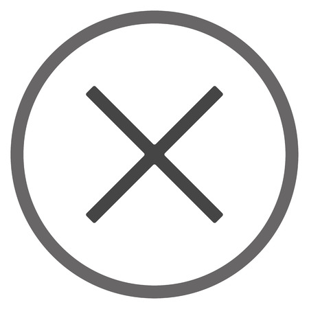 Grey Close window icon. Close menu sign vector .のイラスト素材