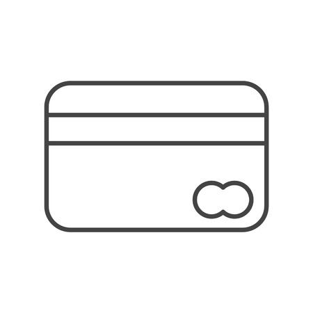 Credit card outline vector . Bank icon. Payment sign. credit card grey.のイラスト素材