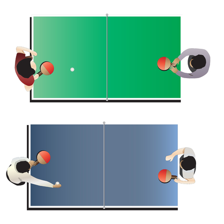 Game room , Table tennis top view for interior, vector illustrationのイラスト素材