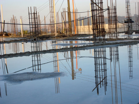 Concrete construction site
