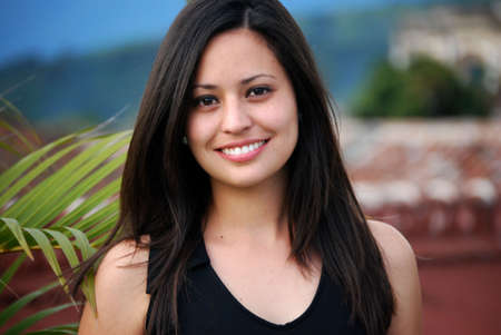 Beautiful Hispanic Womanの写真素材