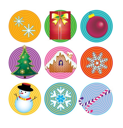 Christmas icon setのイラスト素材