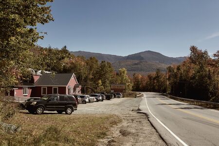 Peacham, Vermont - September 29th, 2019:  Exterior of Peacham Town Hall in the small New England town of Peacham Vermont.のeditorial素材