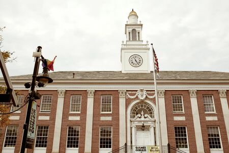 Burlington, Vermont - September 29th, 2019: Exterior of Burlington Vermont city hall in Church Street Marketplace on a Fall dayのeditorial素材