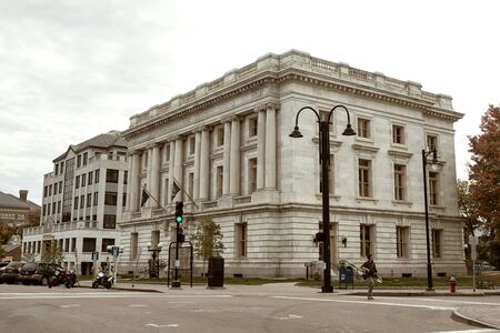 Burlington, Vermont - September 29th, 2019:  Exterior of Chittenden Superior Courthouse in Burlington, Vermont on a cool Fall day.のeditorial素材