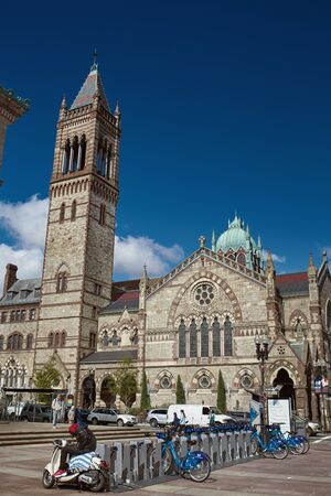 Boston, Massachusetts - October 3rd, 2019:  Exterior of Old South Church at Copley Square in the Back Bay neighborhood of Boston.のeditorial素材