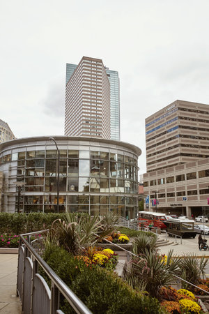 Boston, Massachusetts - October 3rd, 2019:  Copley Place and the Shops at Prudential in the Back Bay...
