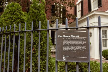 Boston, Massachusetts - October 3rd, 2019:  Exterior of Nichols House Museum in the historic Beacon Hill neighborhood of Bostonのeditorial素材