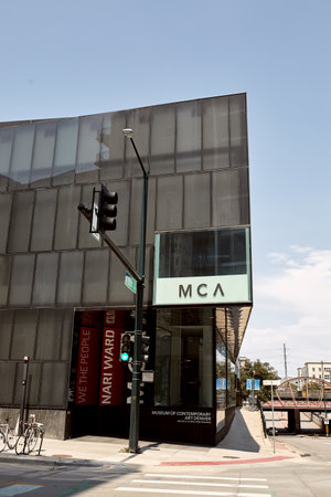 Denver, Colorado - August 4th, 2020:  Entrance to Museum of Contemporary Art in Downtown Denver, MCAのeditorial素材