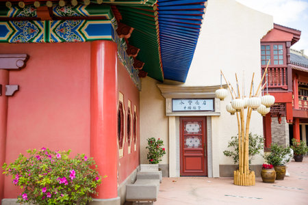 Chinese style temple in Chiang Rai, Thailand. Chiang Rai is the capital of Thailand.