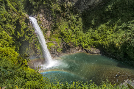 Tapiya falls in Batad, Banaue, Ifugao, Philippines.の写真素材
